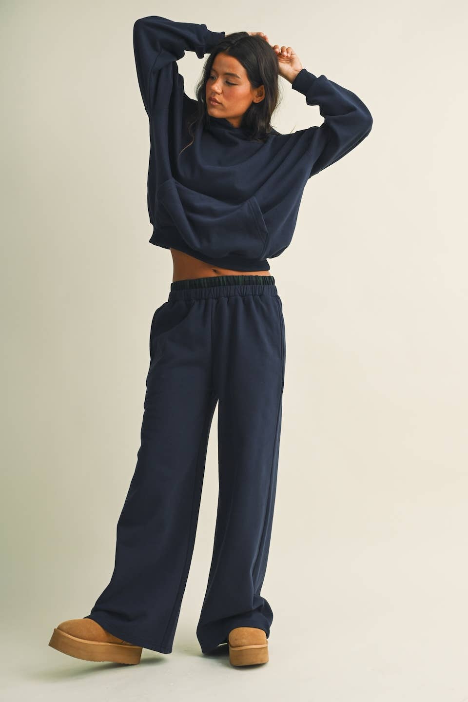 Plaid Side Stripe Oversized Pullover Hoodie