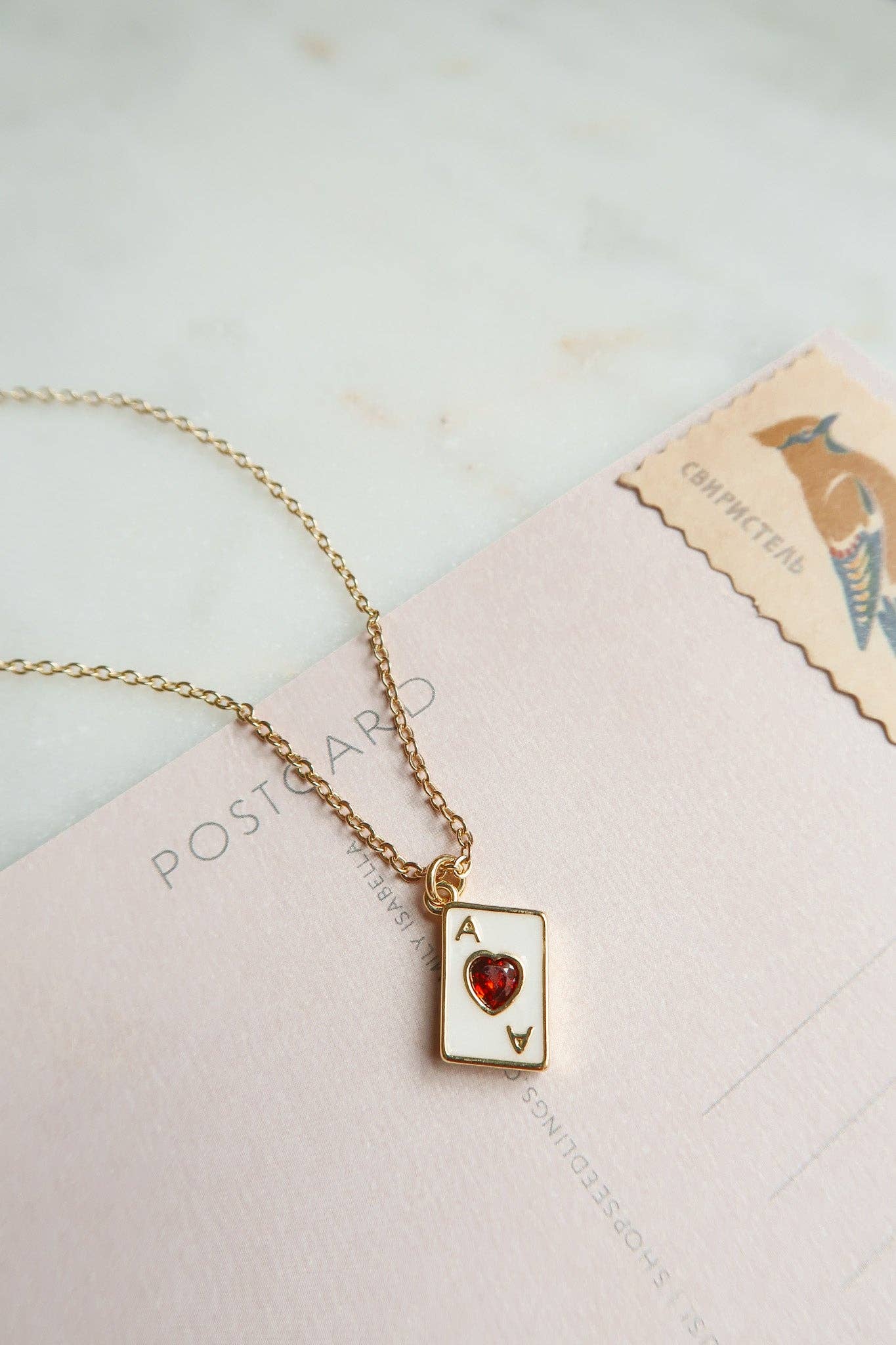 Take a Chance on Me Ace of Hearts Necklace