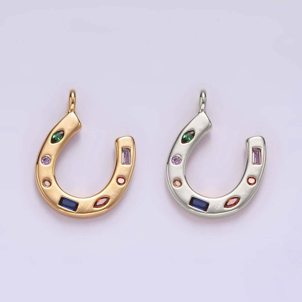 Multicolor Horseshoe Charm