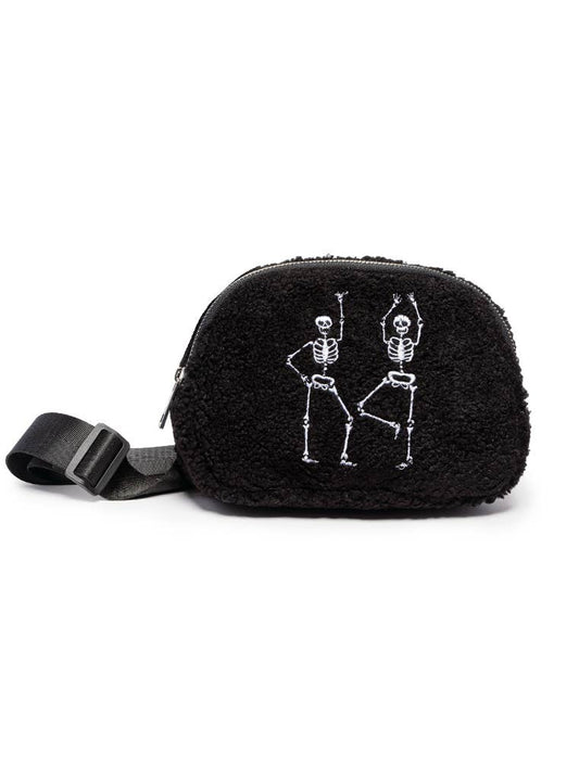 Spooky Spooky Skeleton Sherpa Belt Bag