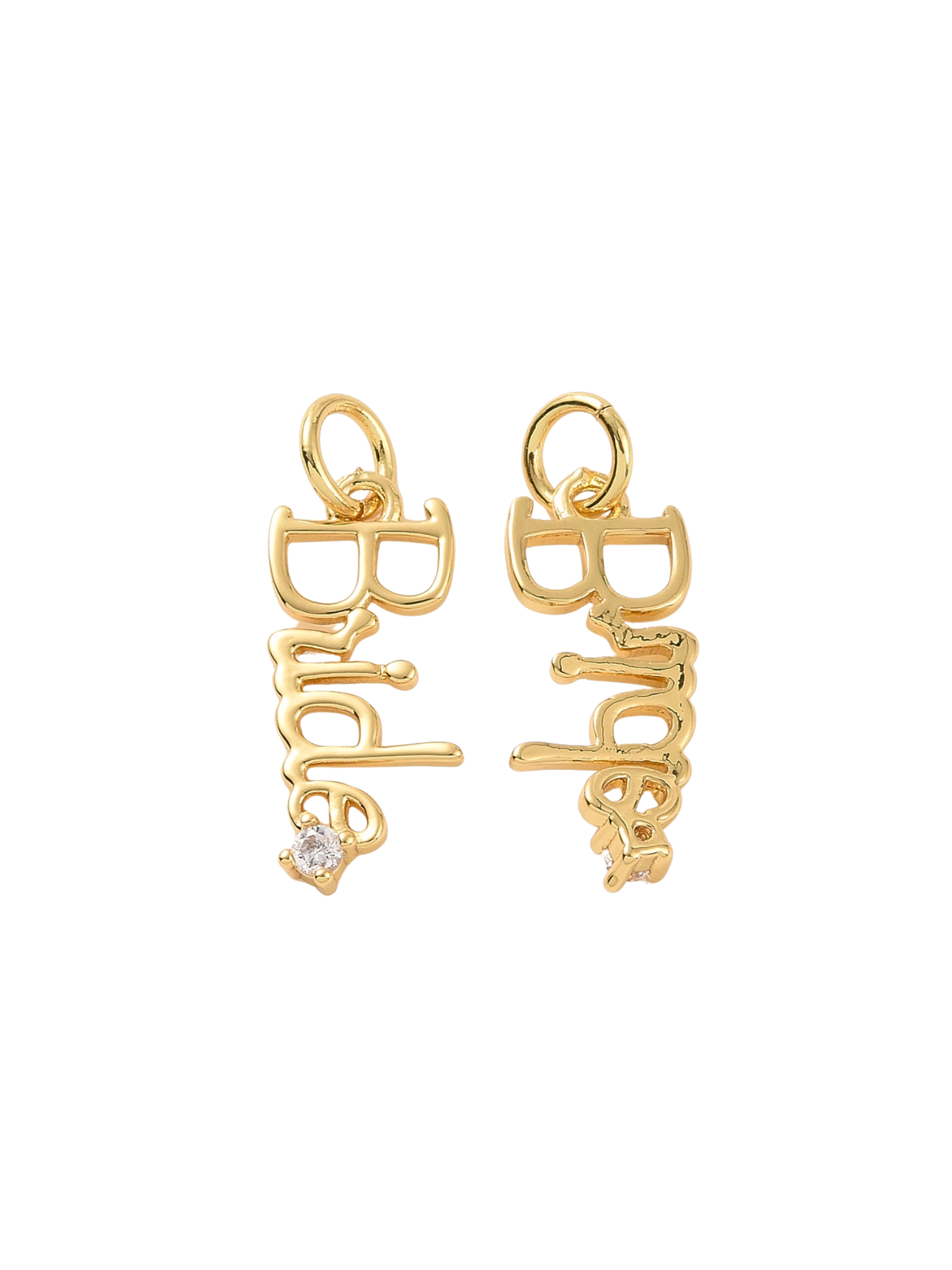 * Gold Minimalistic "Bride" Charm