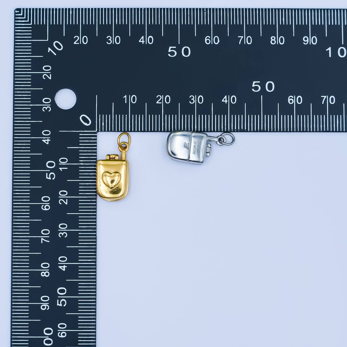 Vintage Heart Flip Phone Charm