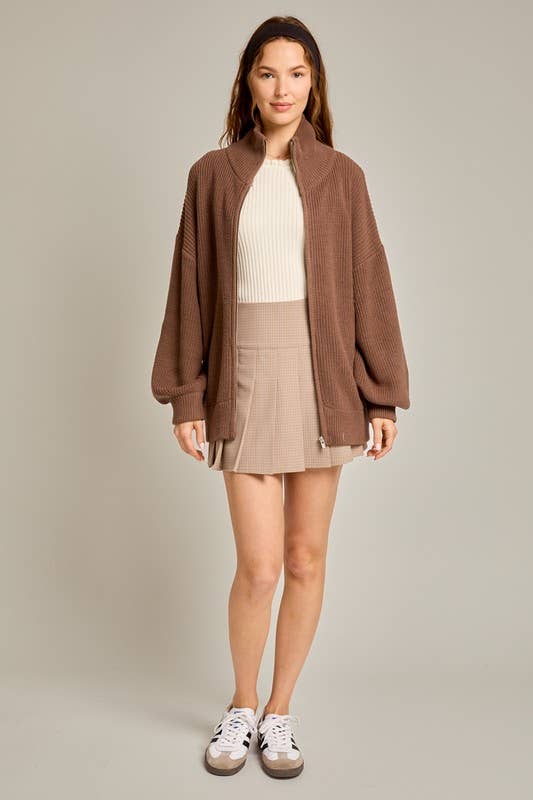 Le Lis | ZIP UP OVERSIZED SWEATER CARDIGAN