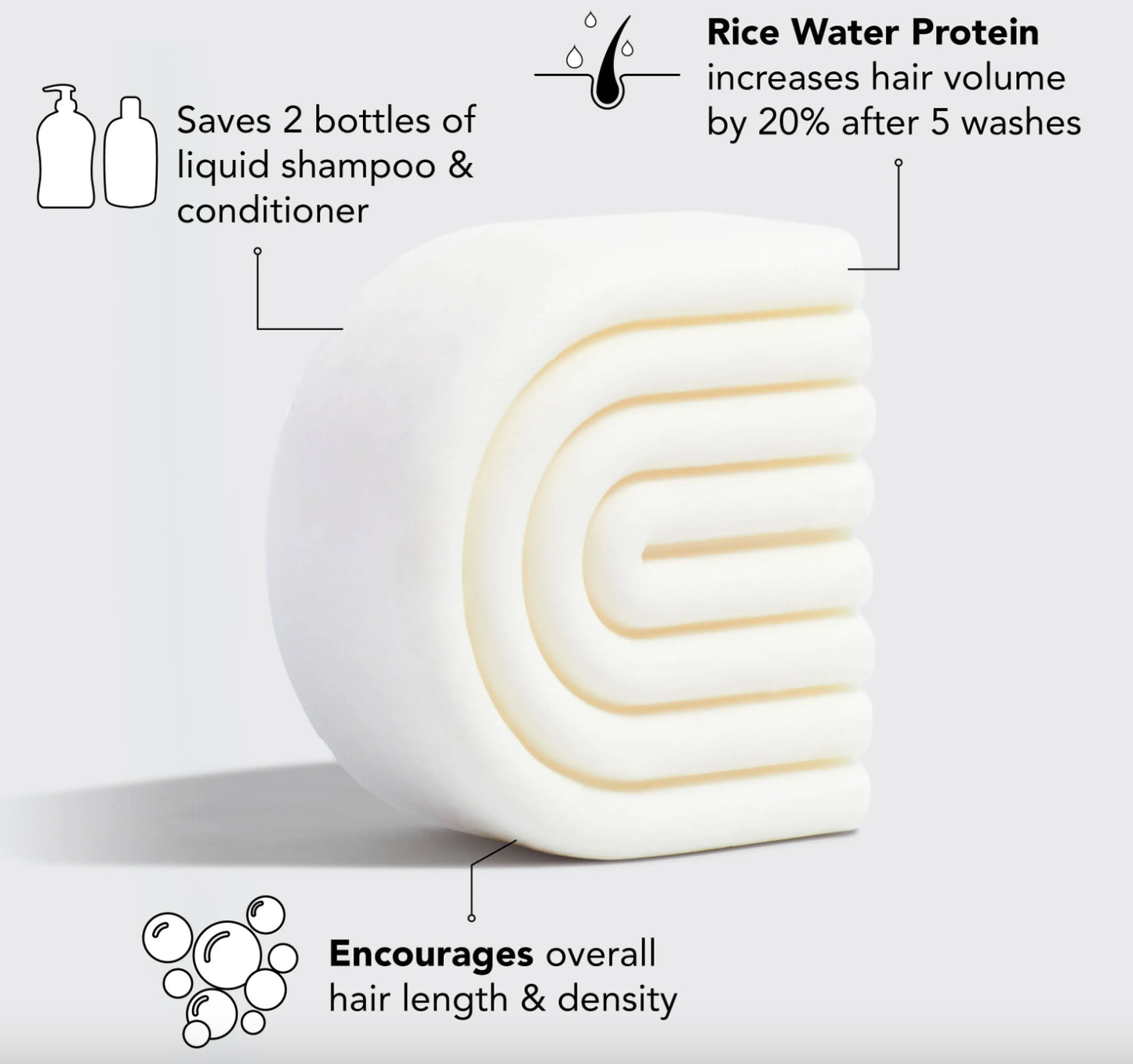 Kitsch | Rice Water Conditioner Bar for Hair Growth