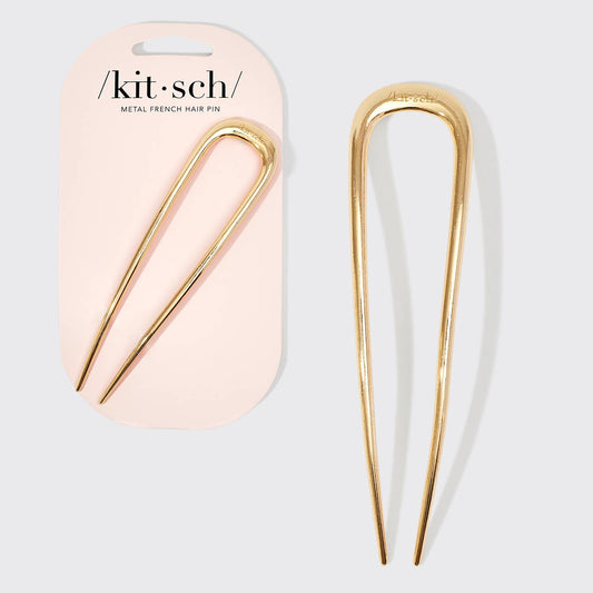 Kitsch | Metal French Hair Pin - Gold