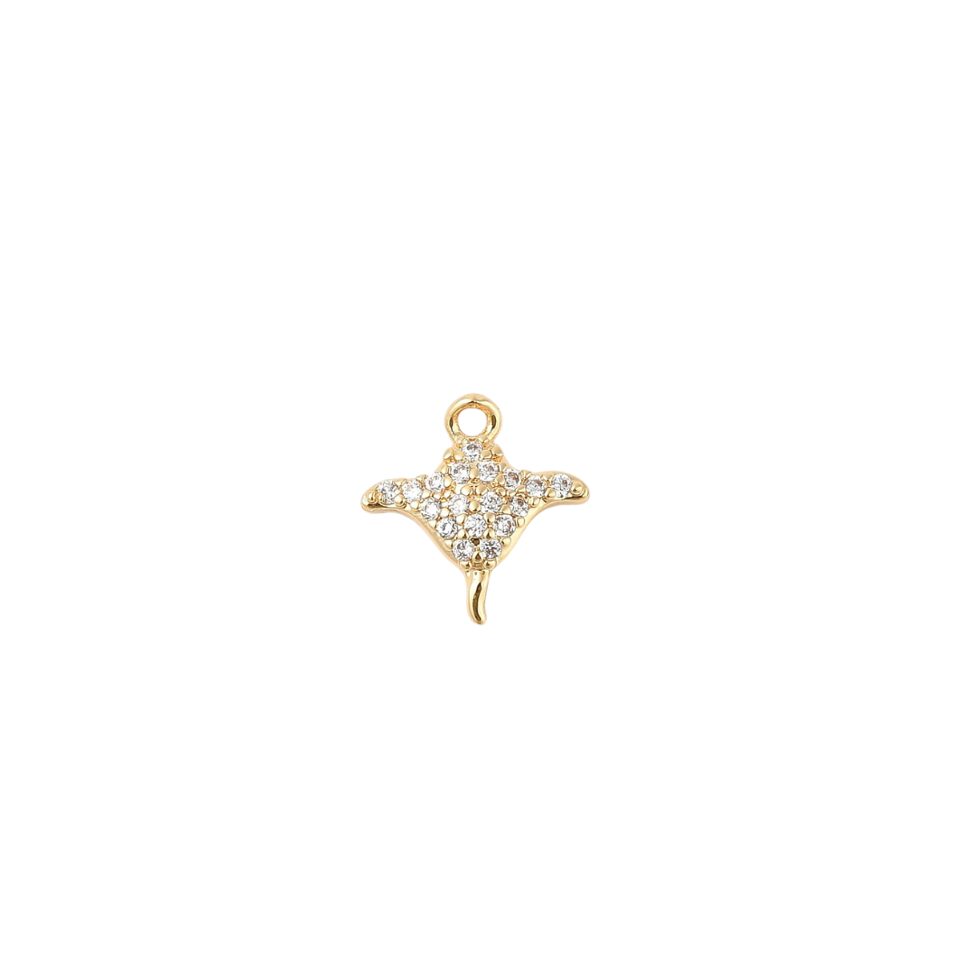 Gold Embellished Stingray Charm