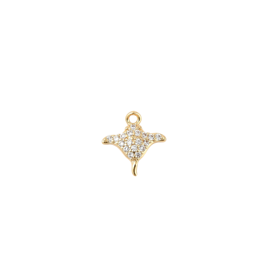 Gold Embellished Stingray Charm