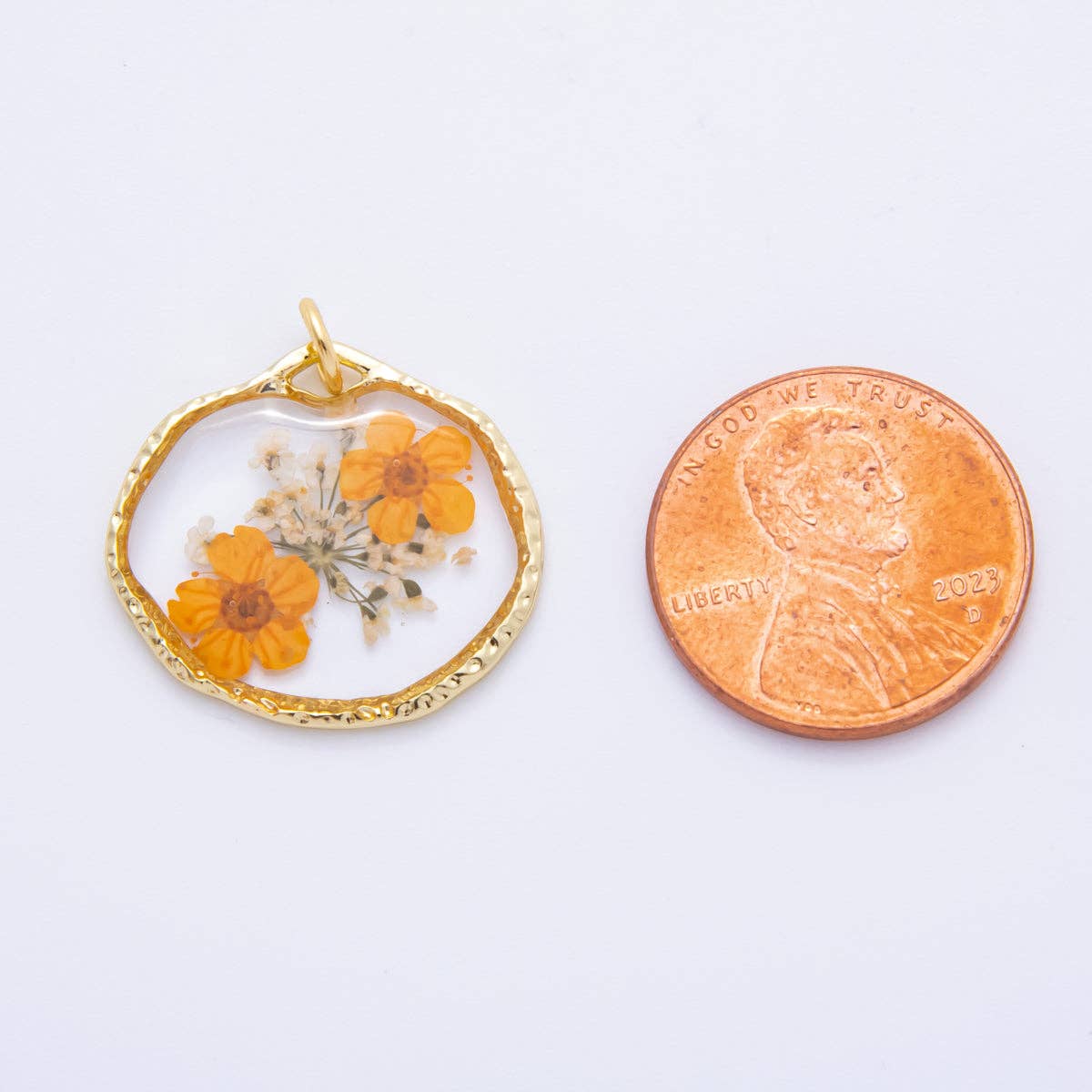 Resin Flower Halo Charm