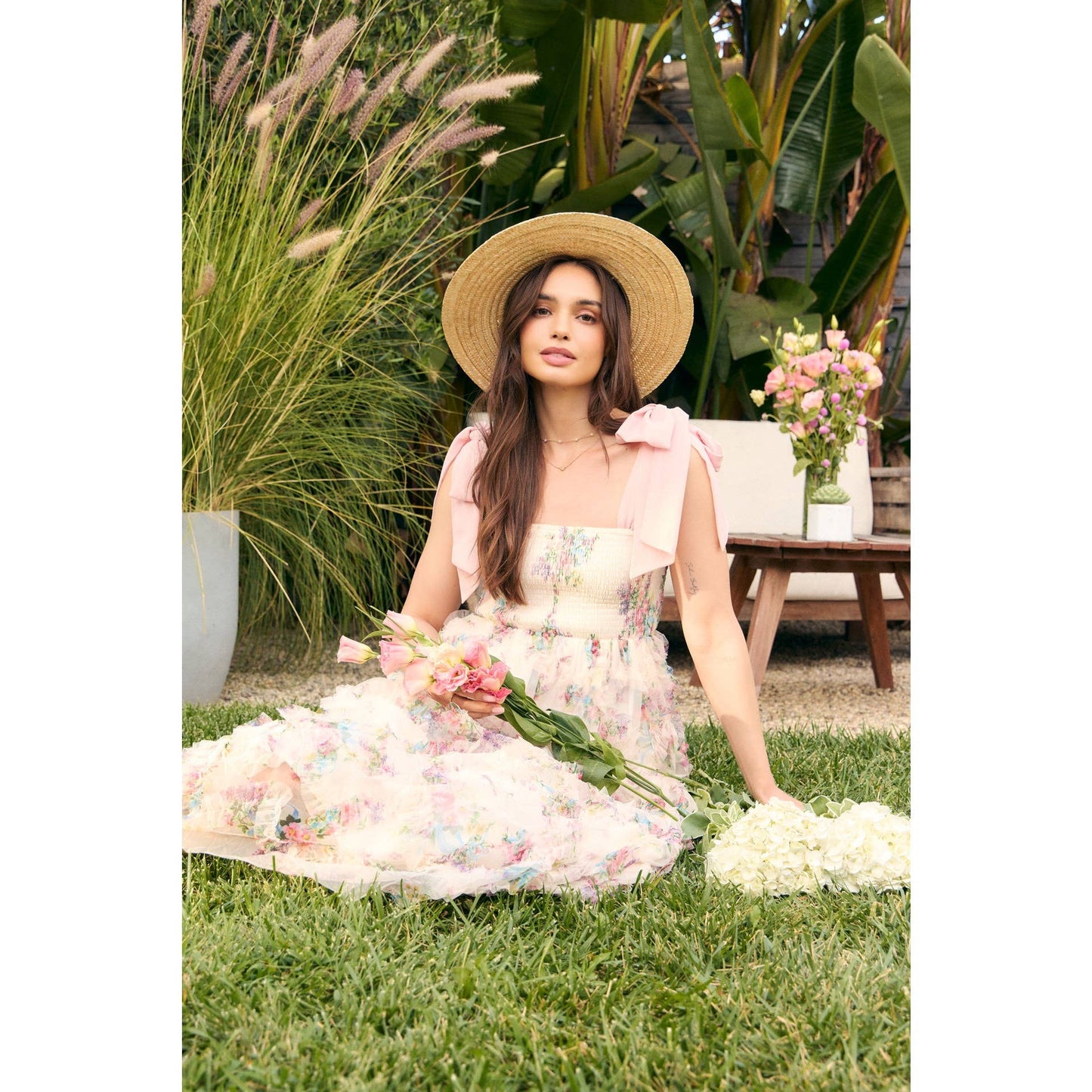 Amber Glow Midi Dress