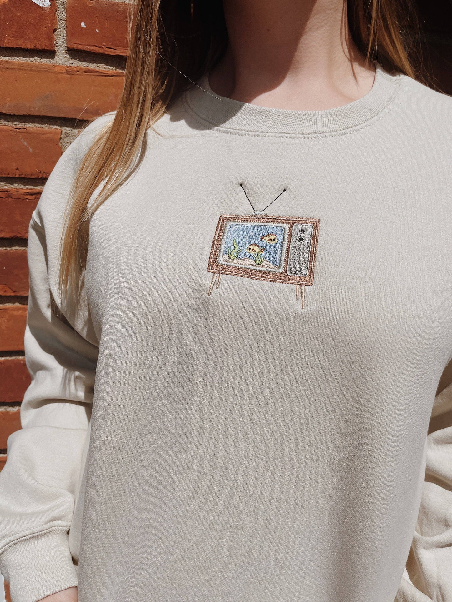 Aquarium TV Embroidered Sweatshirt