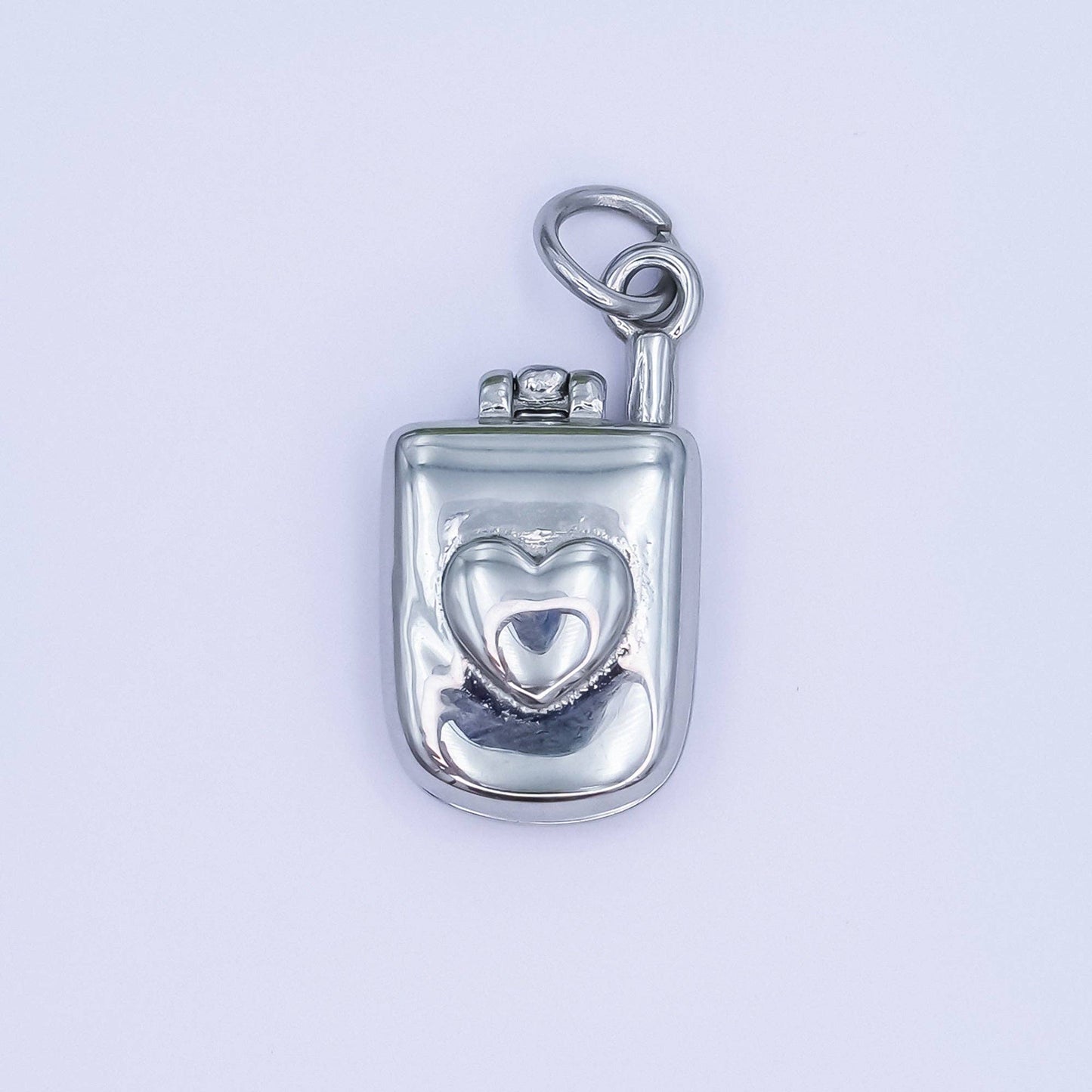 Vintage Heart Flip Phone Charm