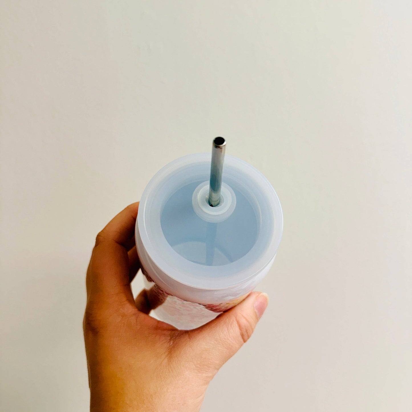 16 oz Stainless Steel Cup, Bows and Ditsy Floral Pattern