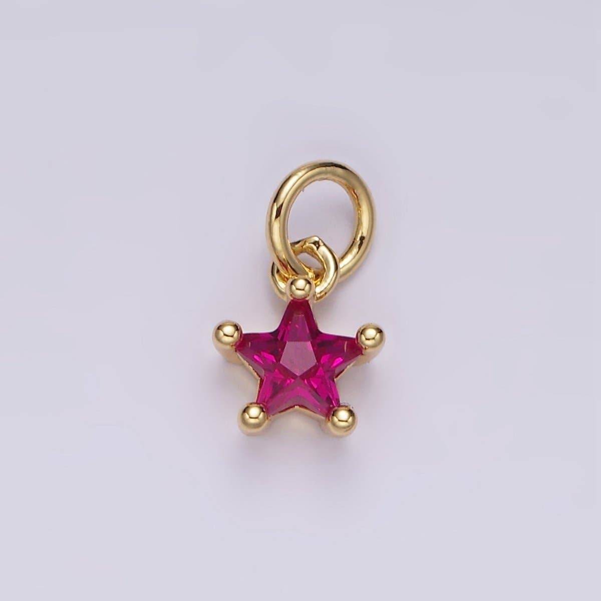 Celestial Star Birthstone Charms