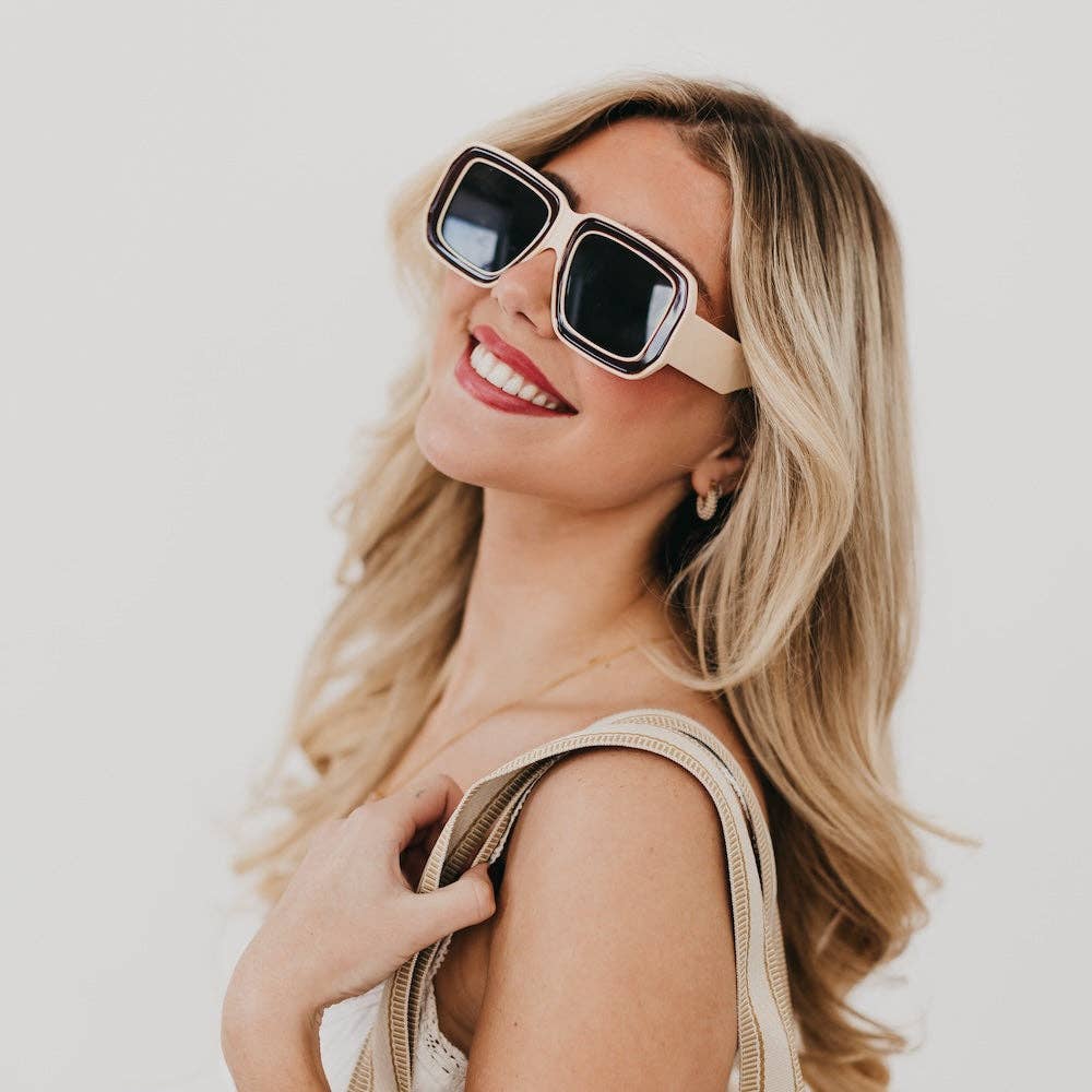 Nicolette Retro Oversized Square Sunglasses Wholesale