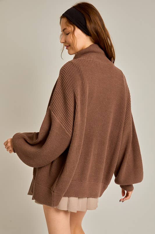Le Lis | ZIP UP OVERSIZED SWEATER CARDIGAN