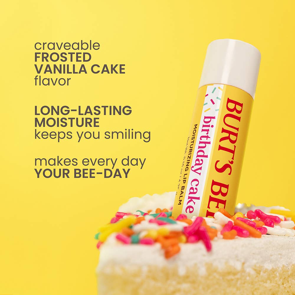 Birthday Cake Moisturizing Lip Balm With Beeswax Blister Box