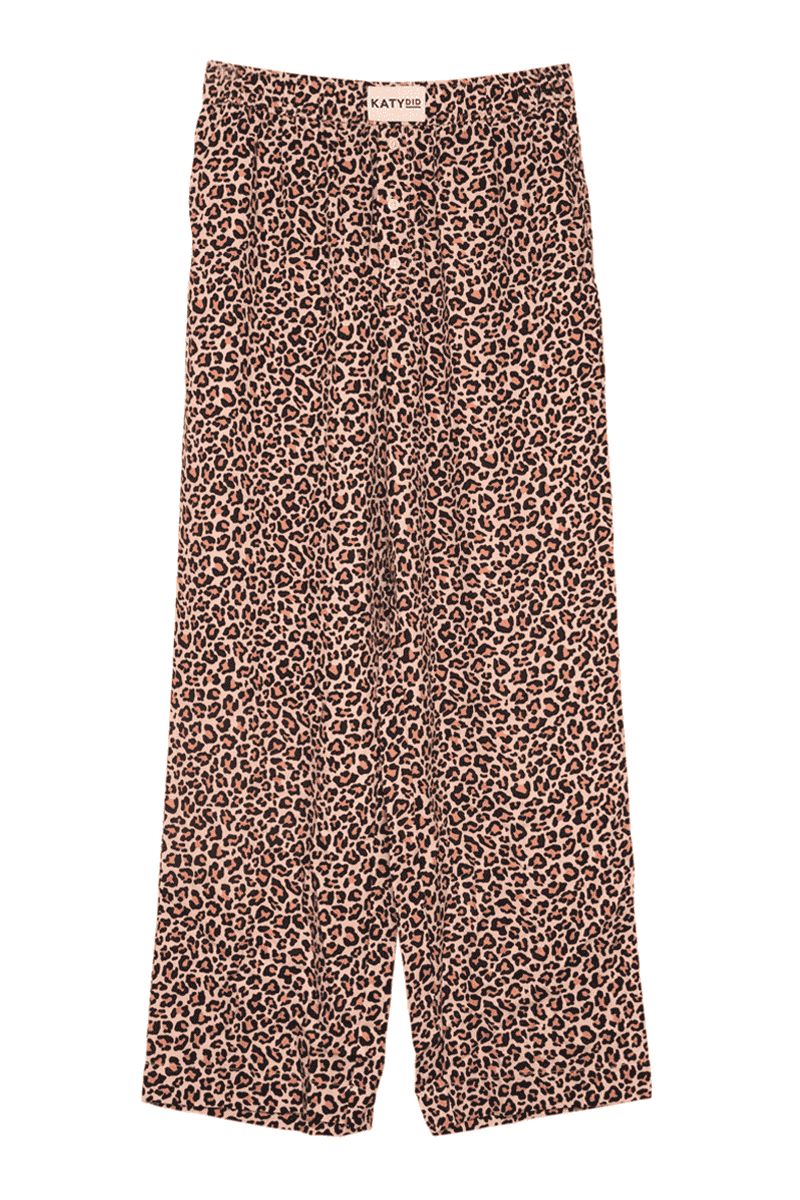 Brown Leopard Print Boxer Pajama Pants