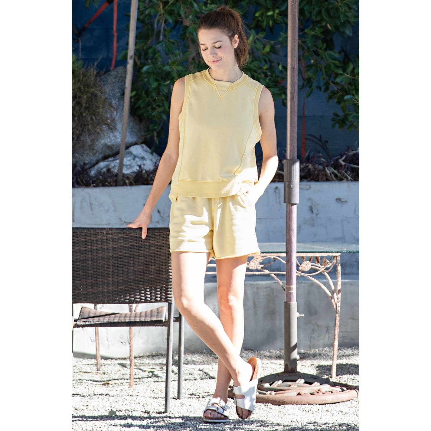 MINERAL WASHED TERRY SHORT