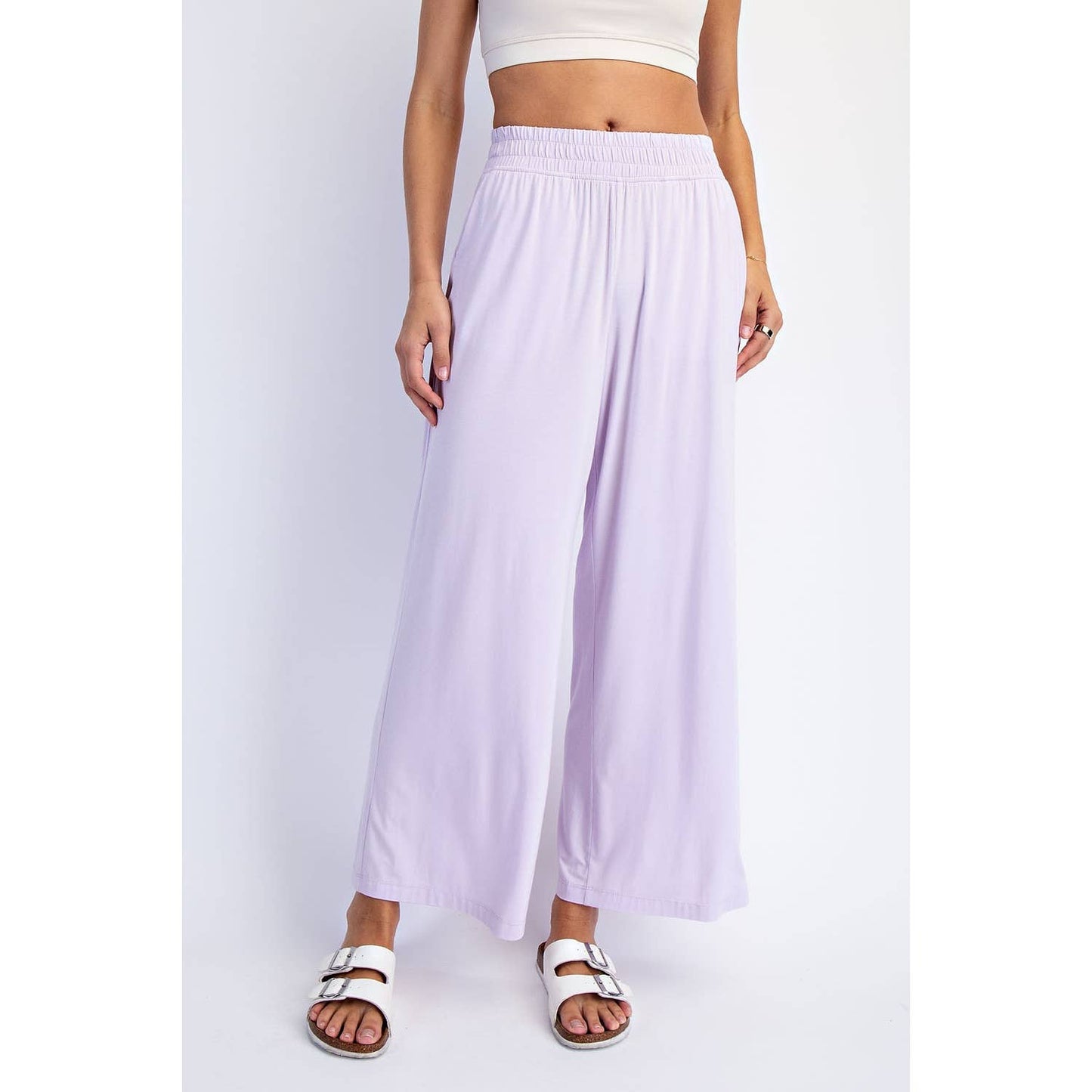 Rae Mode | Modal Wide Leg Cropped Pant
