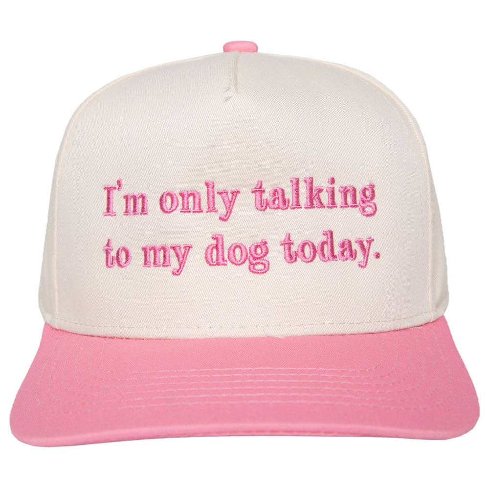 I'm Only Talking To My Dog Today Funny Vintage Hat
