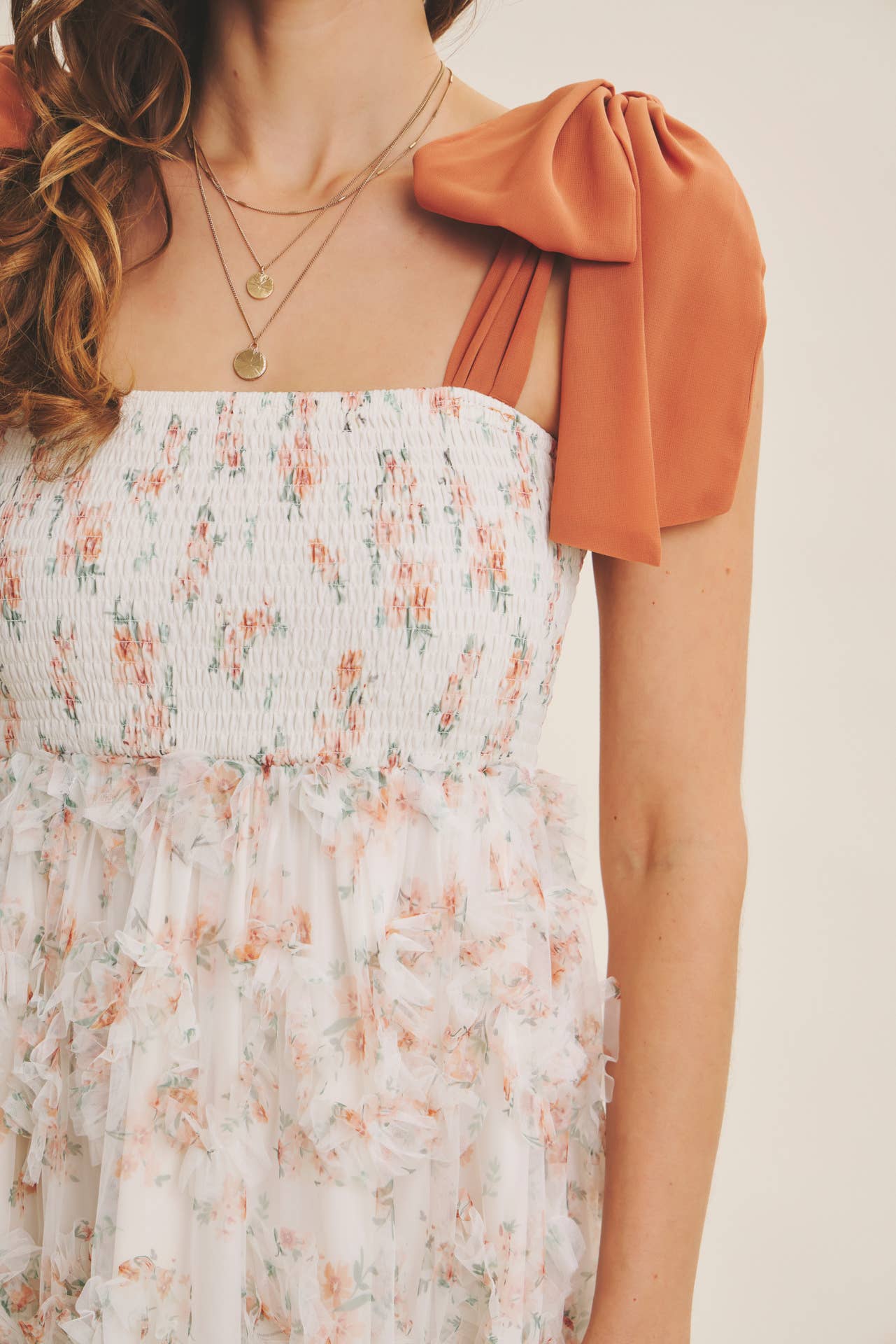 Amber Glow Midi Dress