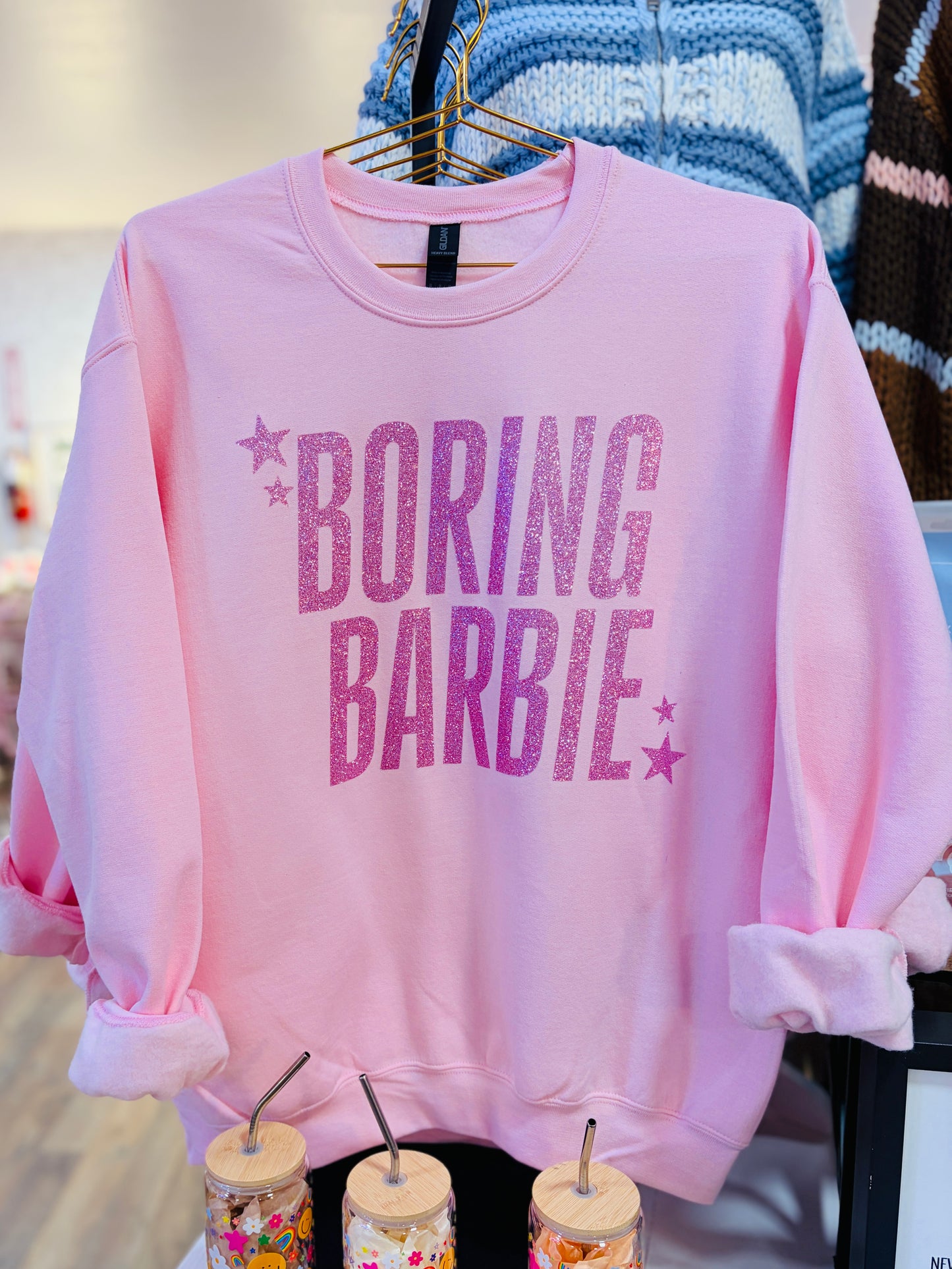 Boring Barbie Glitter Crew