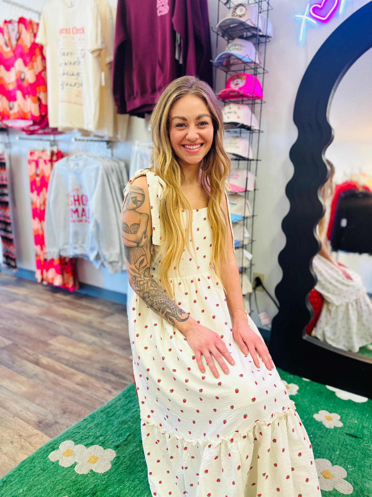 Strawberry Fields Midi Sundress