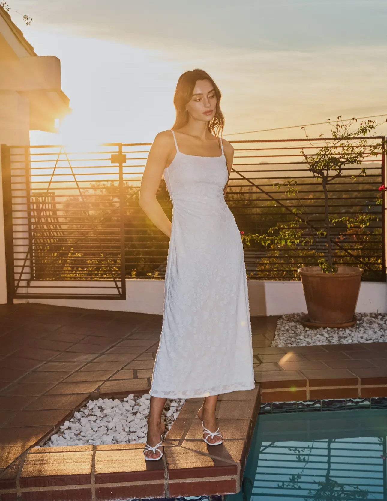Floral Embrace Textured Maxi Dress