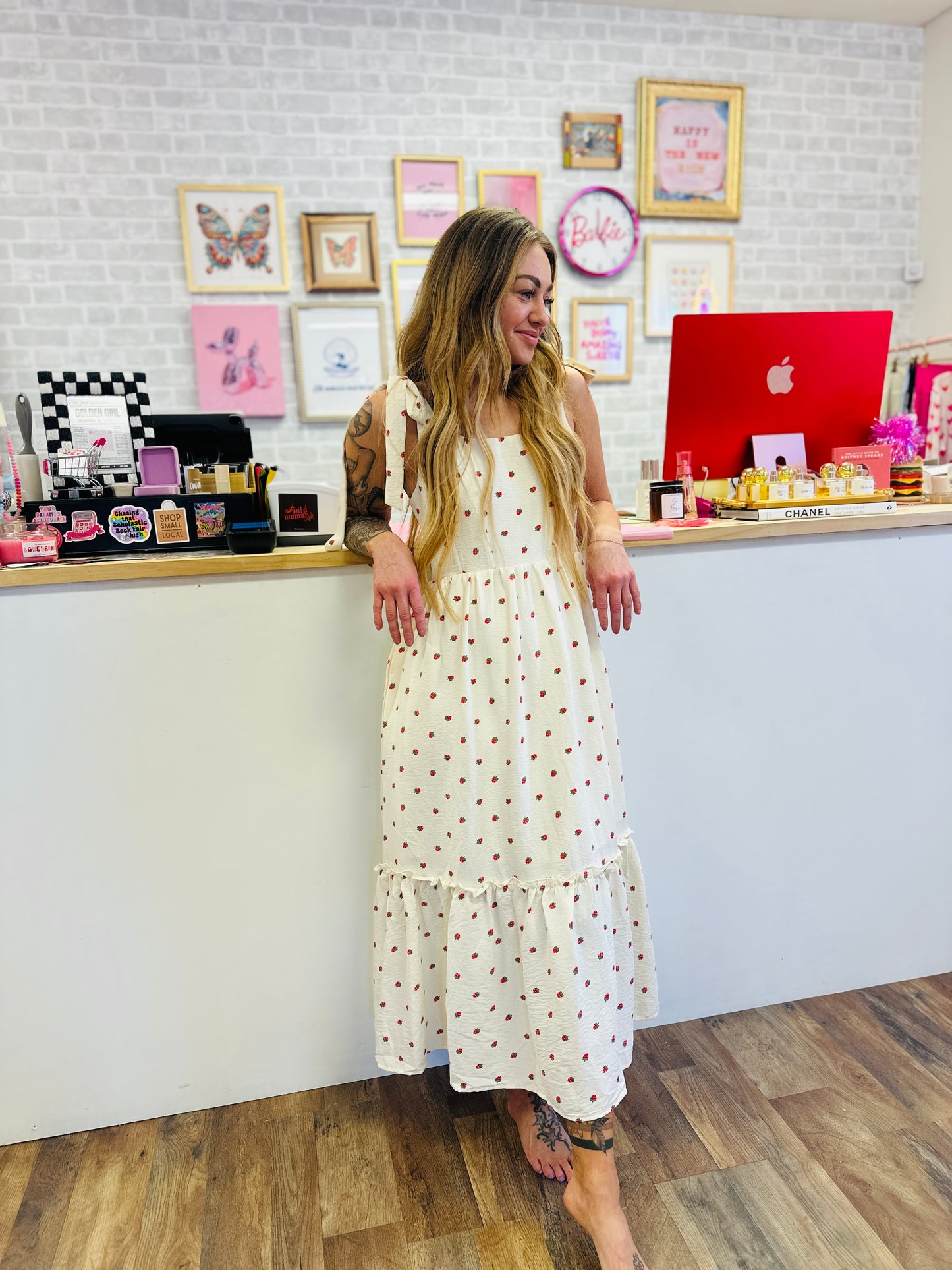 Strawberry Fields Midi Sundress