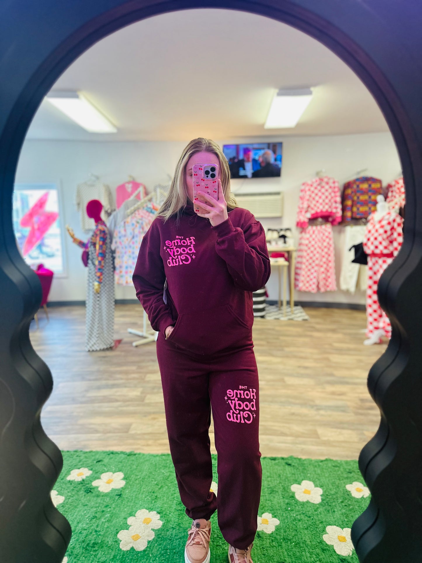 Puff Homebody Club Maroon Hoodie