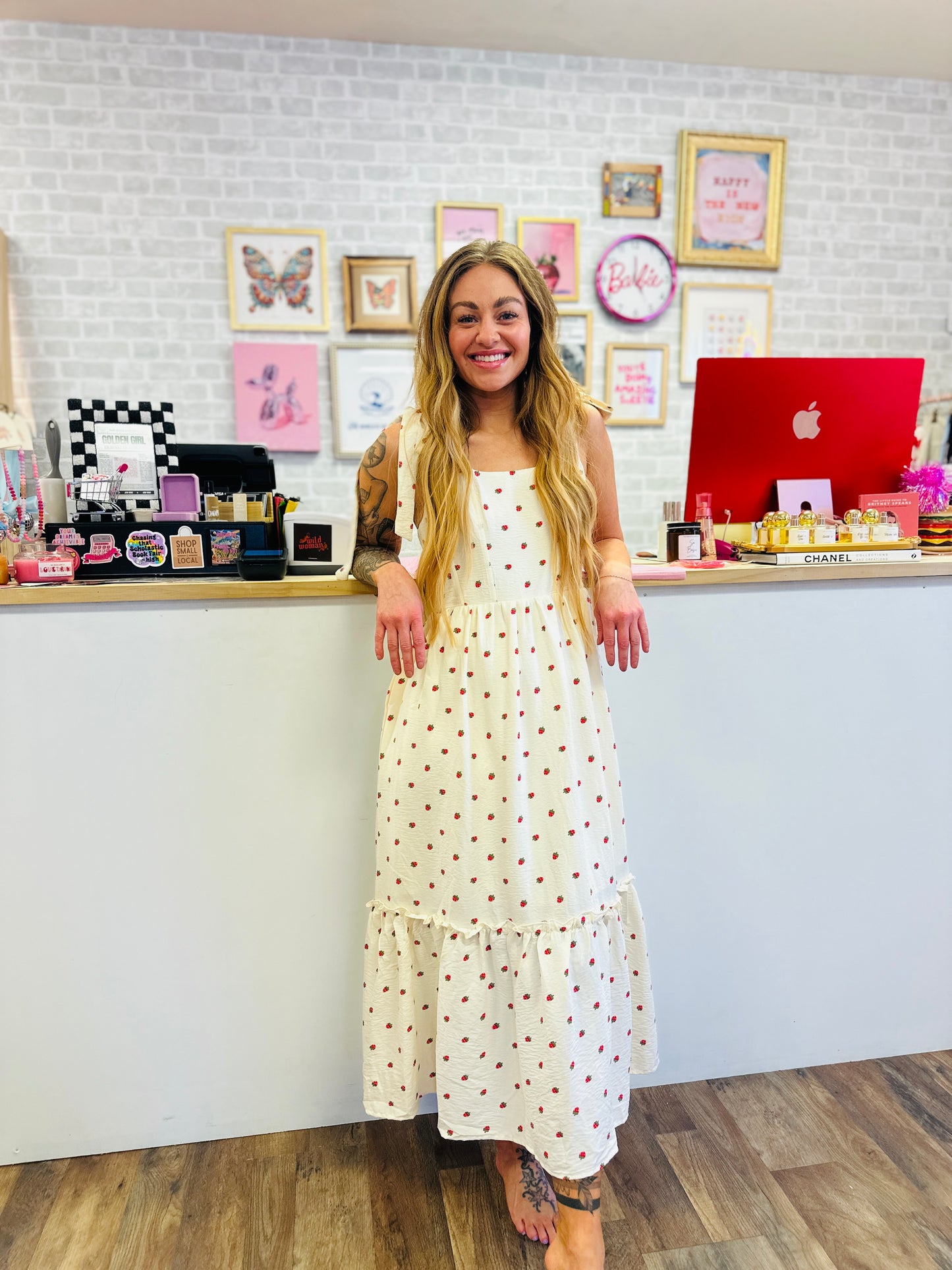Strawberry Fields Midi Sundress