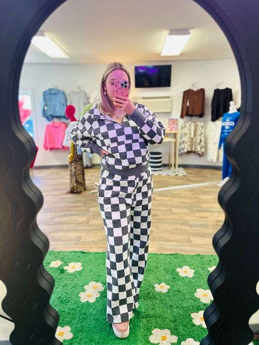 Cozy Checker Sweats