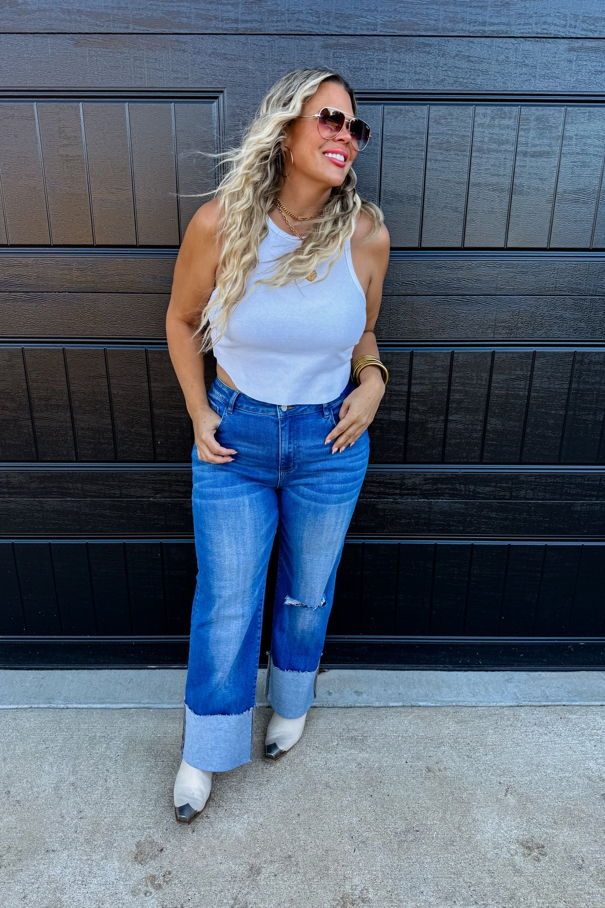 BLAKELEY Wide Cuff Denim