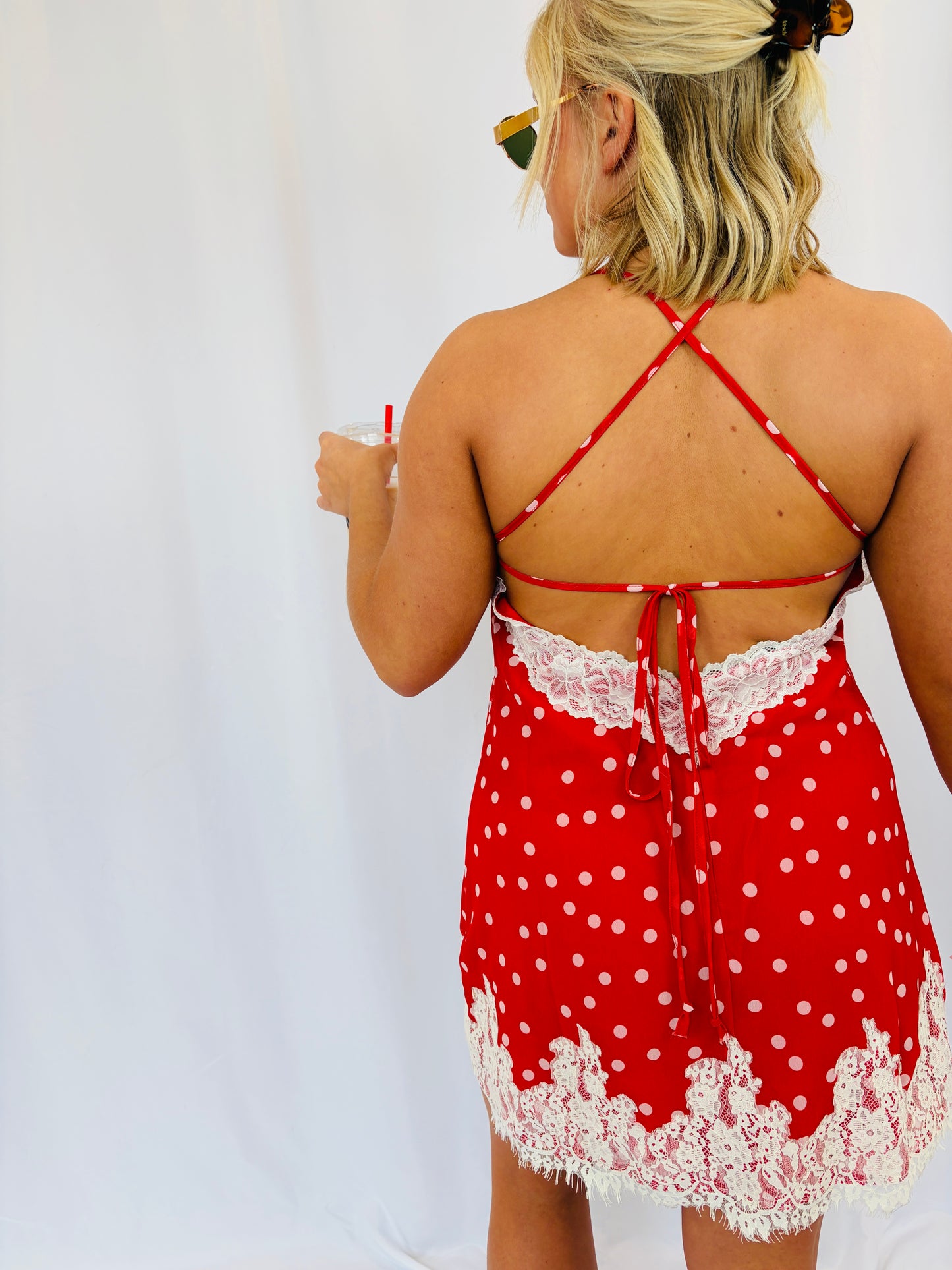Dotted in Lace Mini Dress