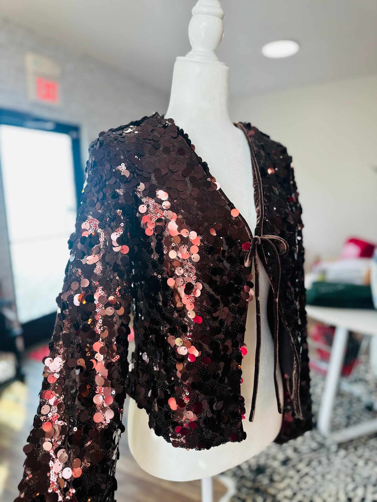 Skies Are Blue | Midnight Muse Velvet Tie Top