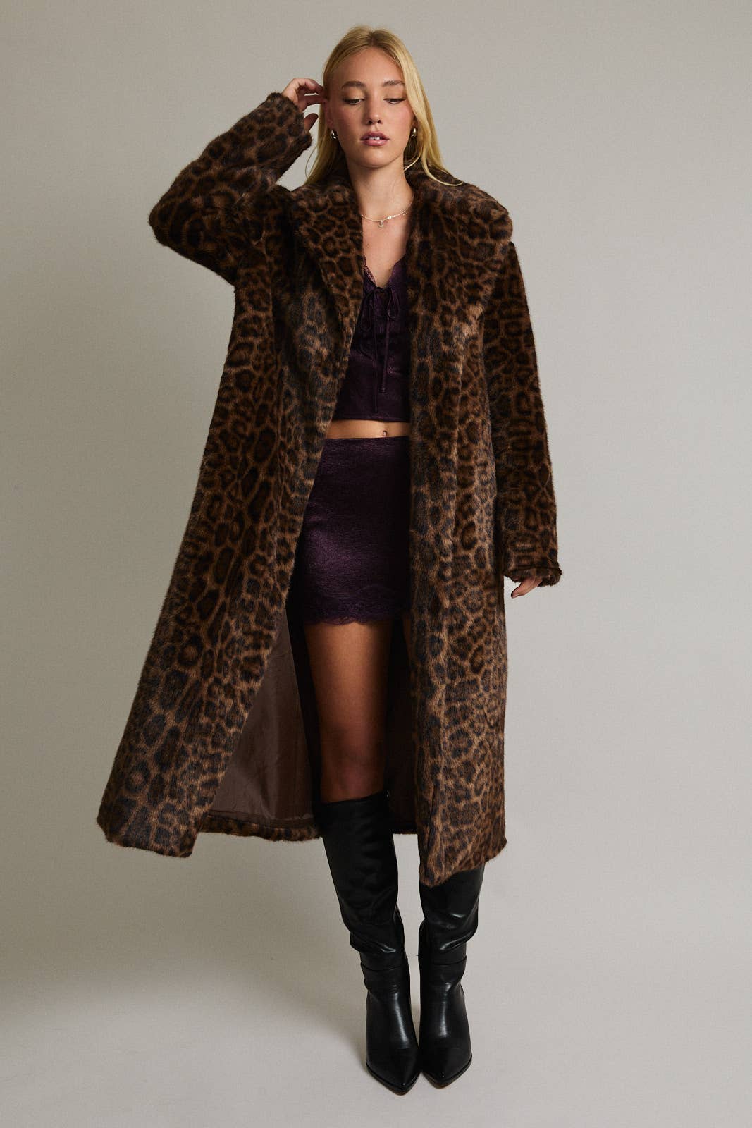FAUX FUR LONG COAT