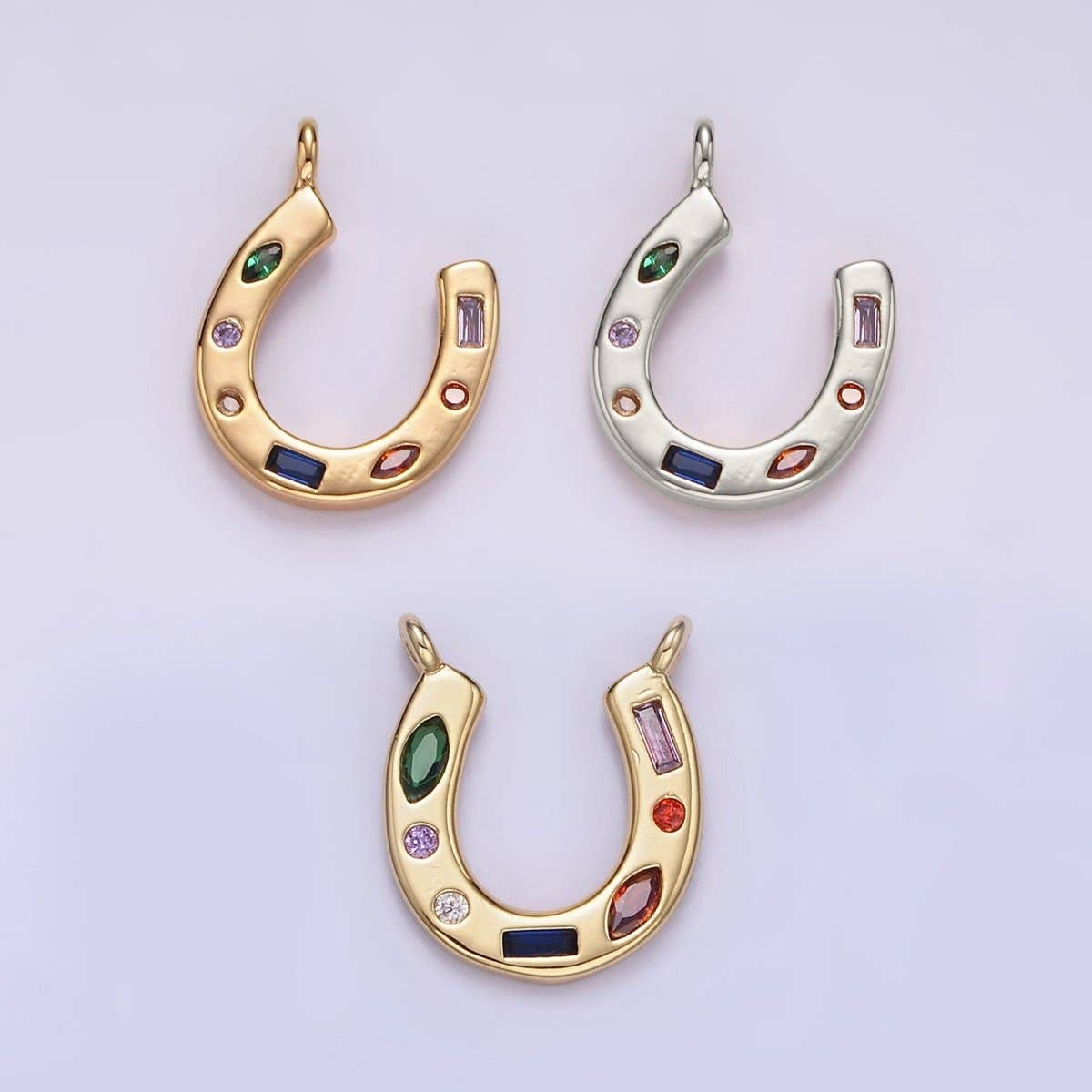 Multicolor Horseshoe Charm