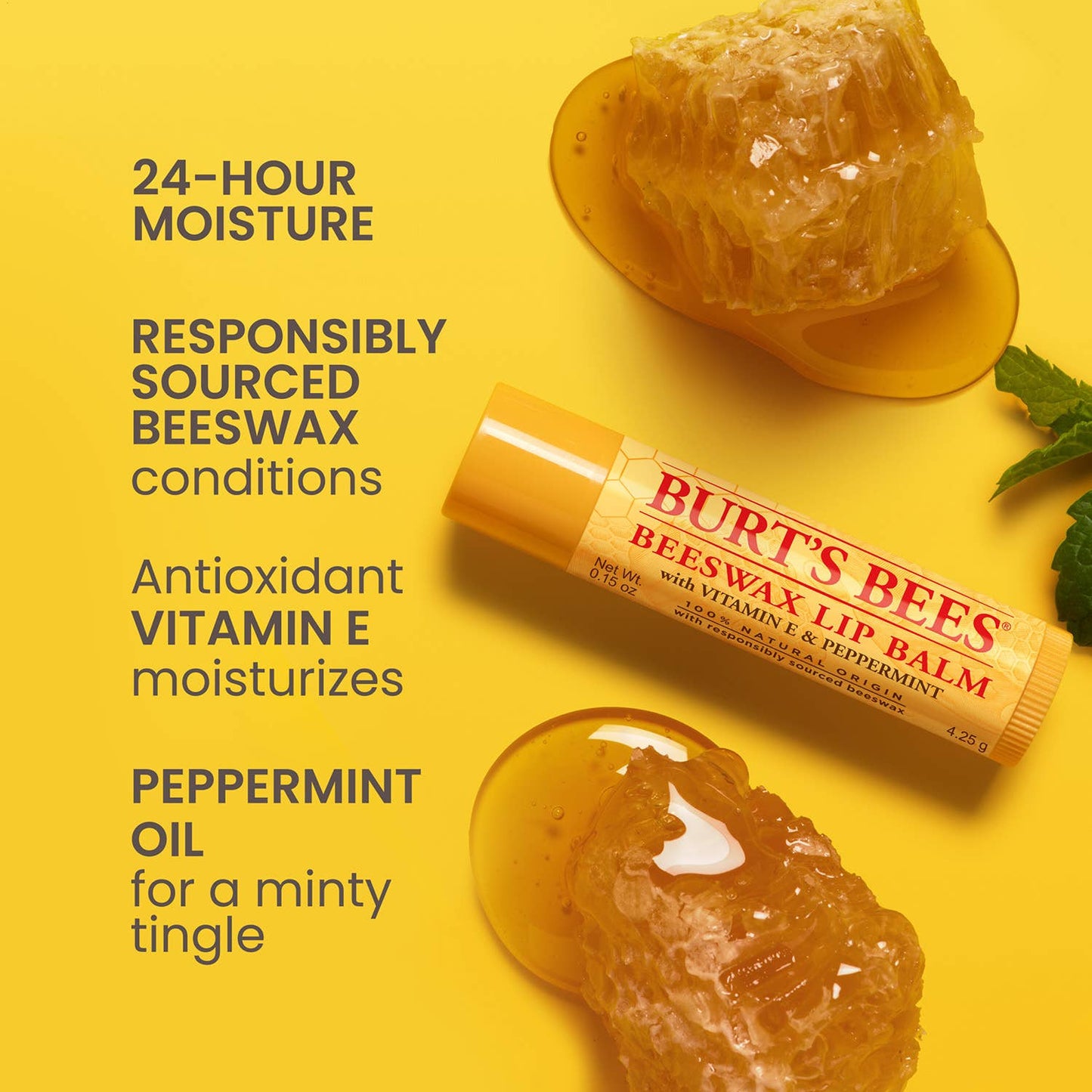 Beeswax Lip Balm Original With Peppermint & Vitamin E