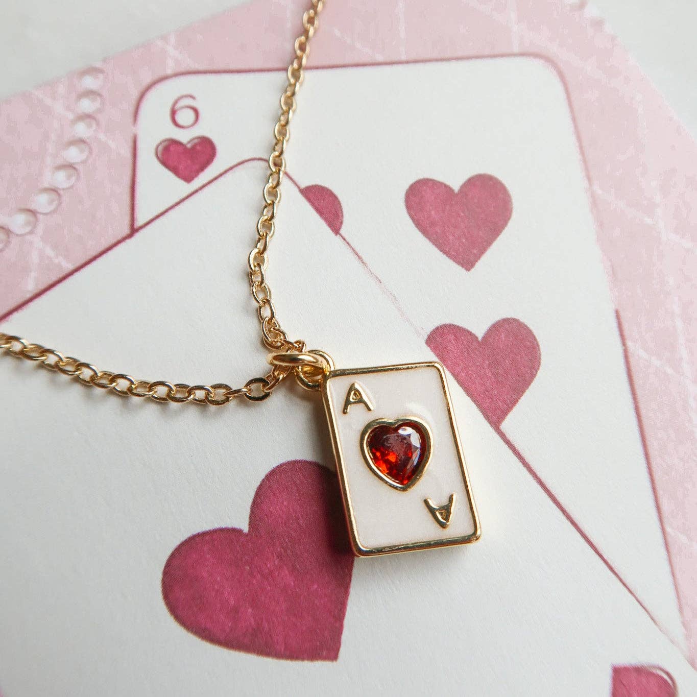 Take a Chance on Me Ace of Hearts Necklace