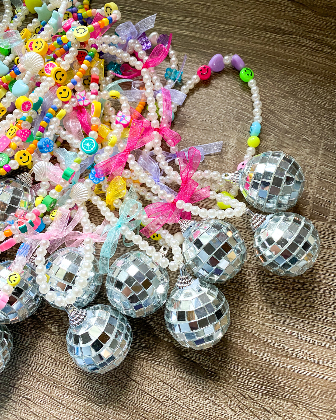 Pink Coquette Disco Ball Car Charm