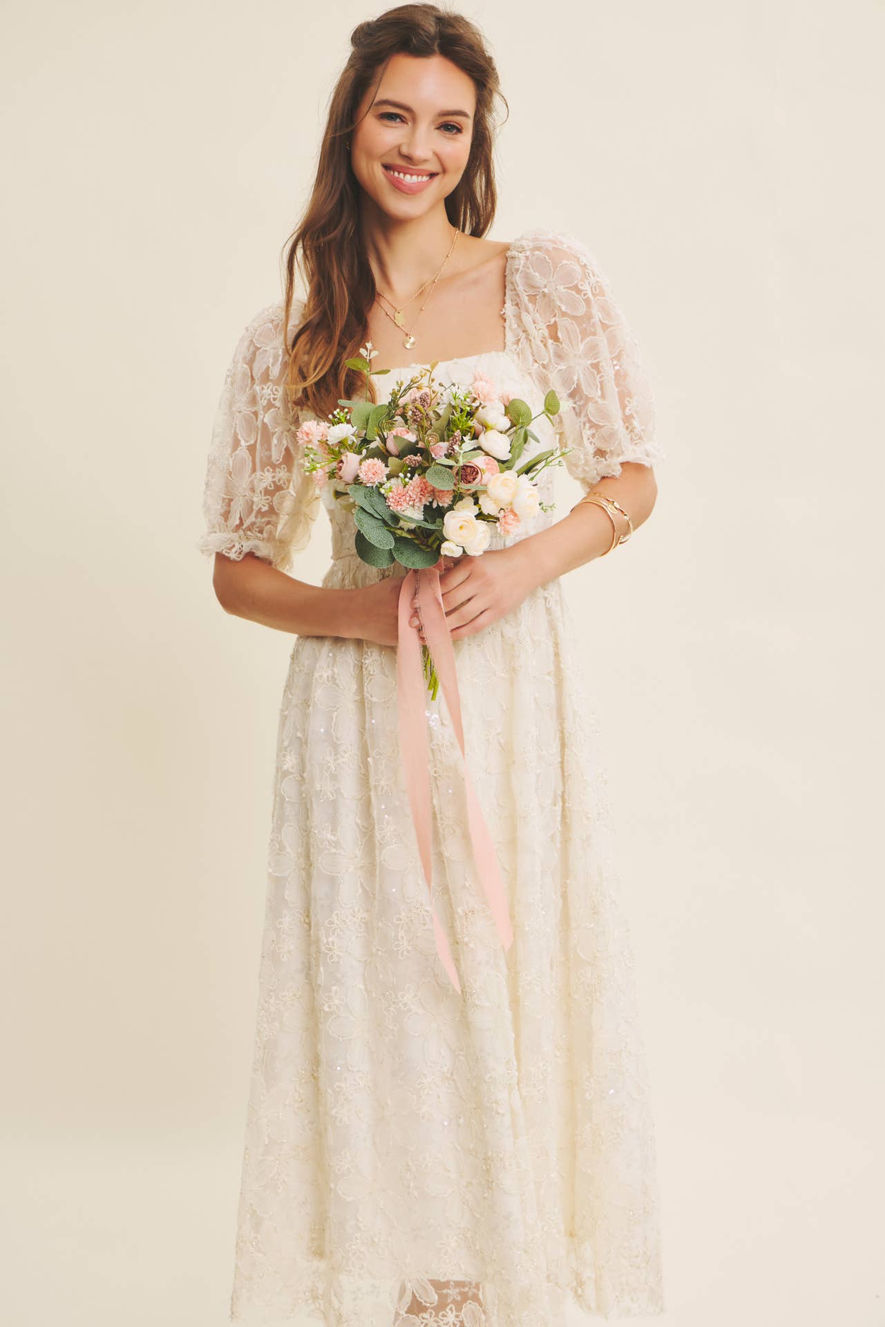 In February | Golden Grace Maxi Dress