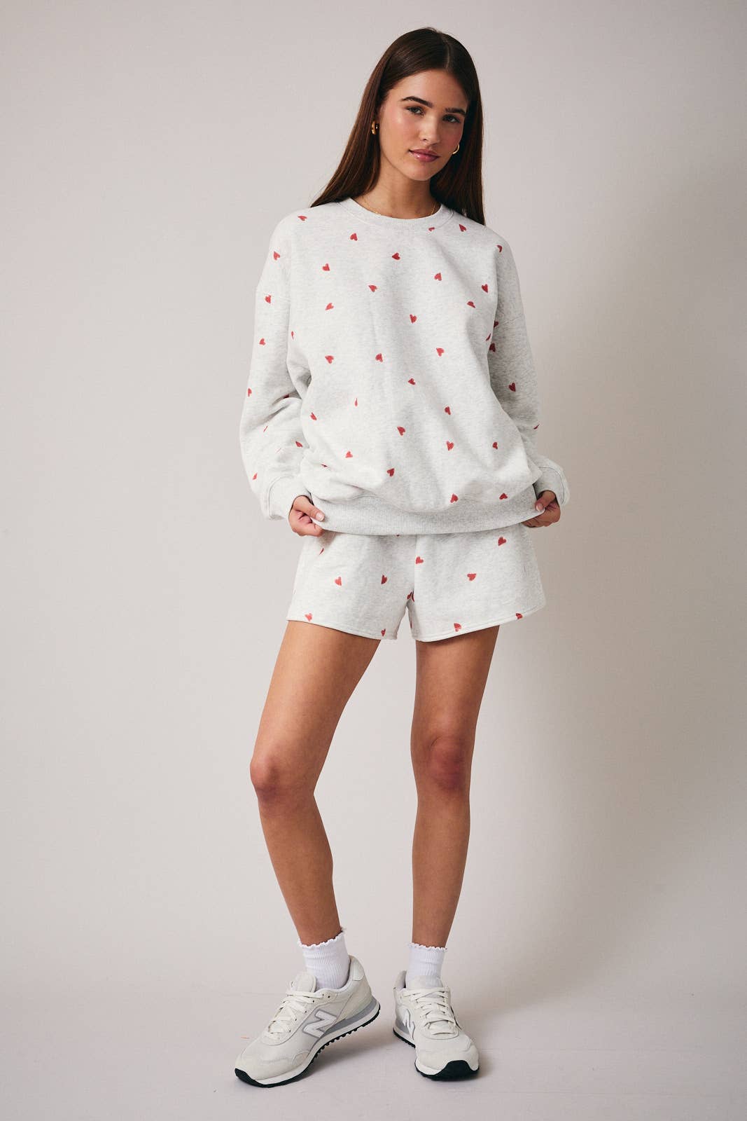 Le Lis | Heart Print Crew