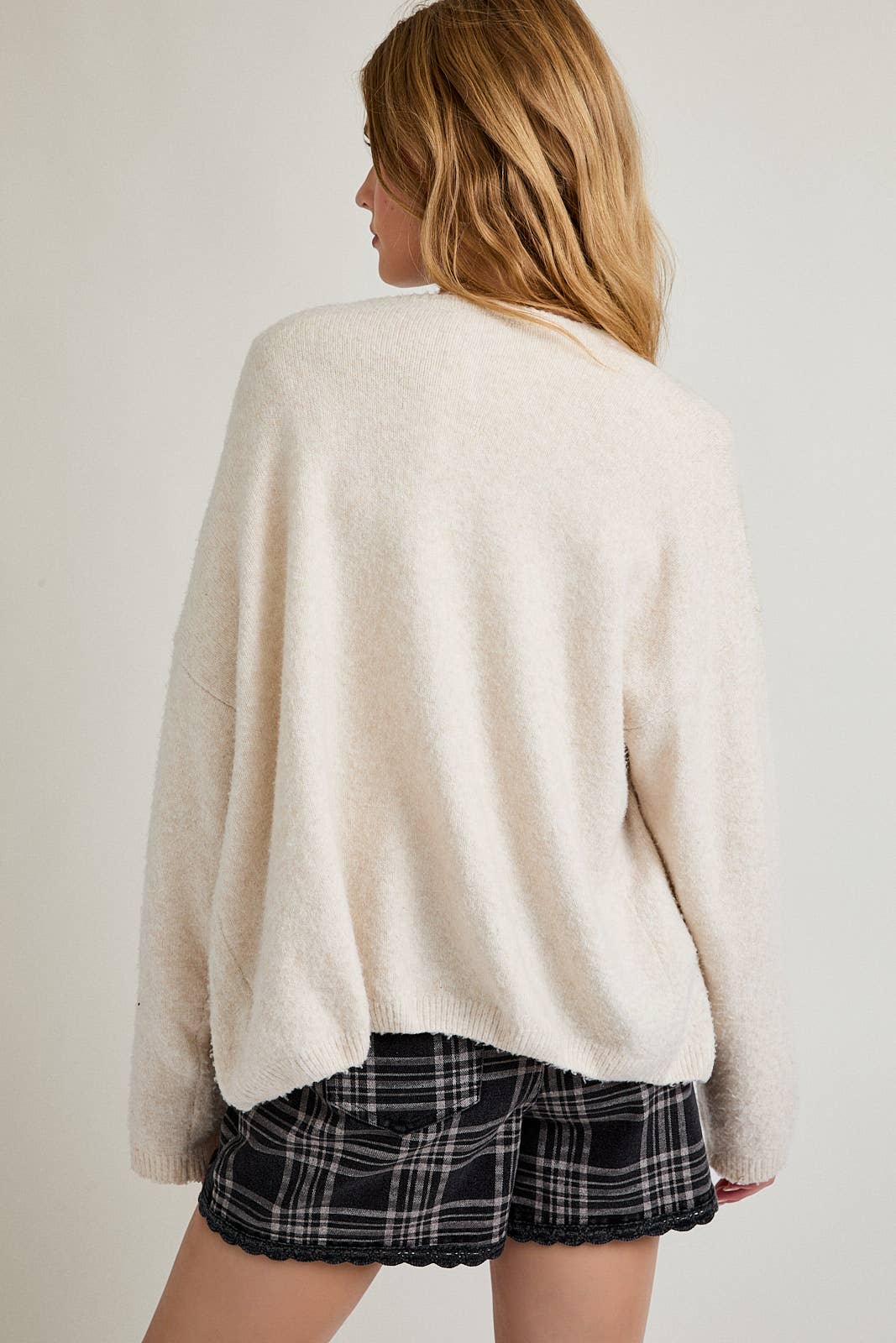 Le Lis | Long Sleeve Crewneck Sweater Cardi