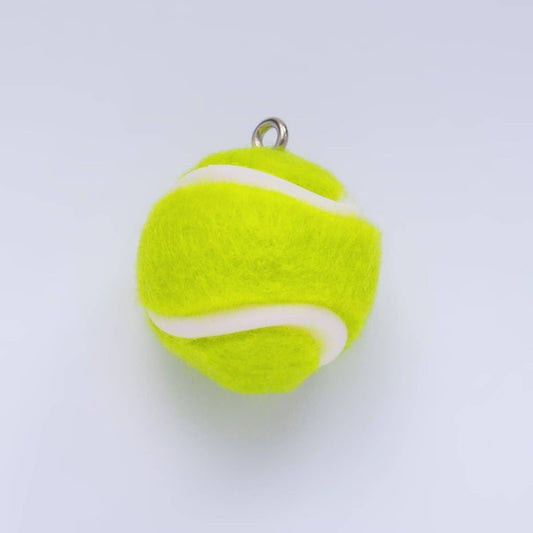 Green Tennis Ball Fuzzy 3D Charm