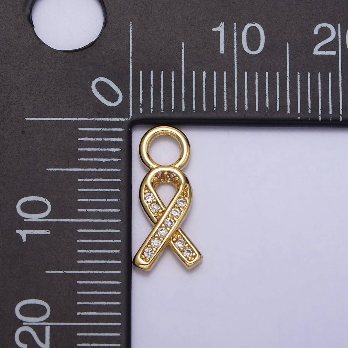 Mini Breast Cancer Awareness Ribbon Charm