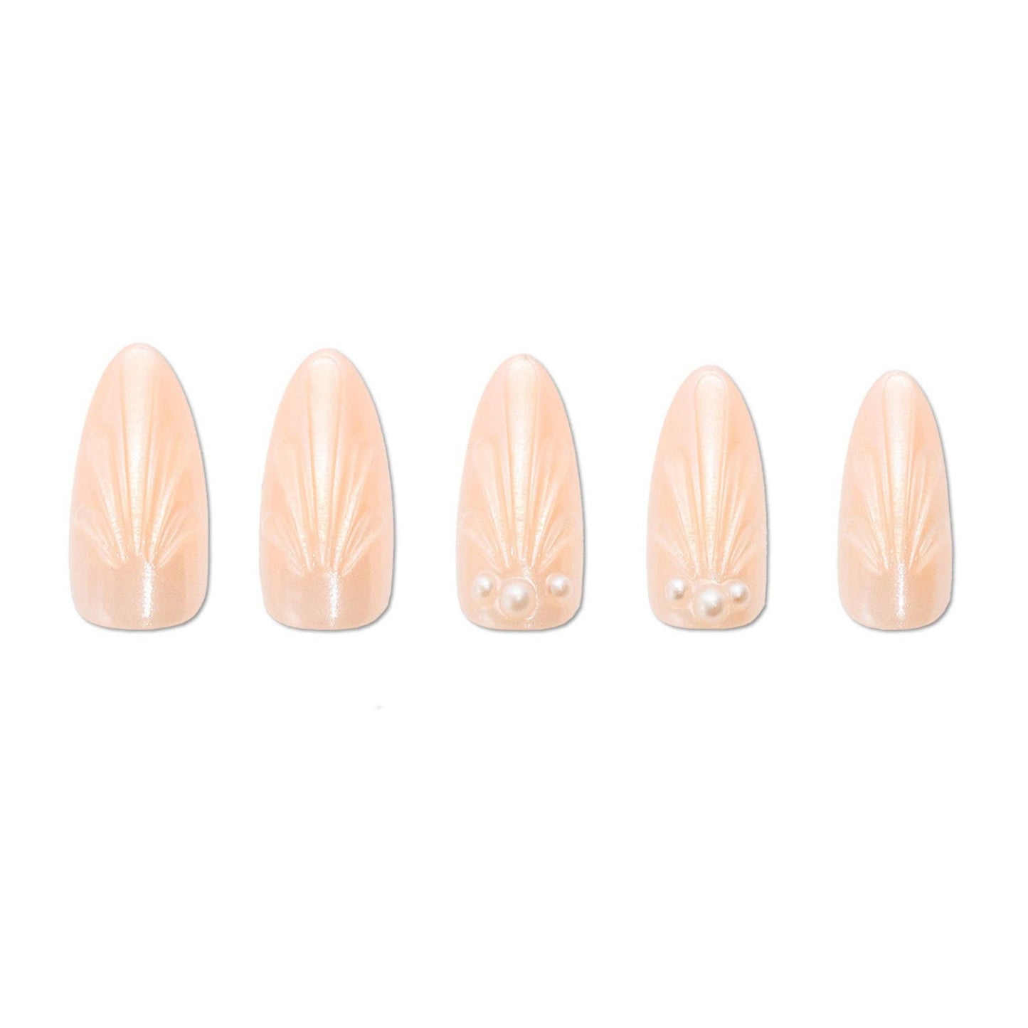 Glazed Seashell Press-On Nails