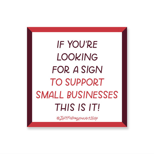 Support Small Business Waterproof Sticker