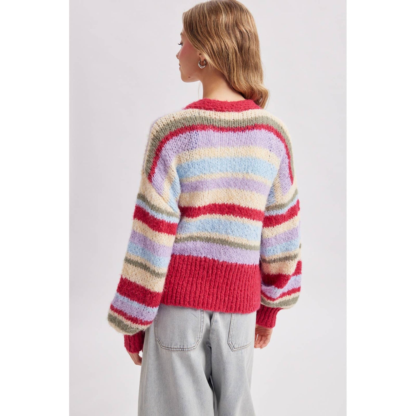 Y2K-esque Stripey Cardi