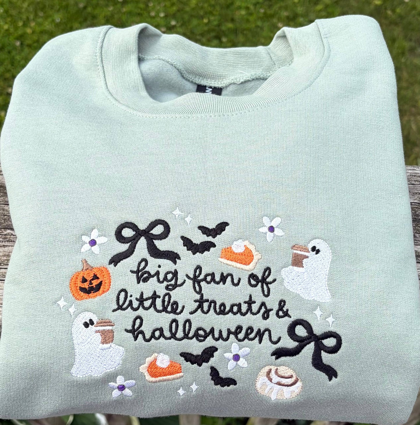 Little Treats & Halloween Embroidered Crewneck