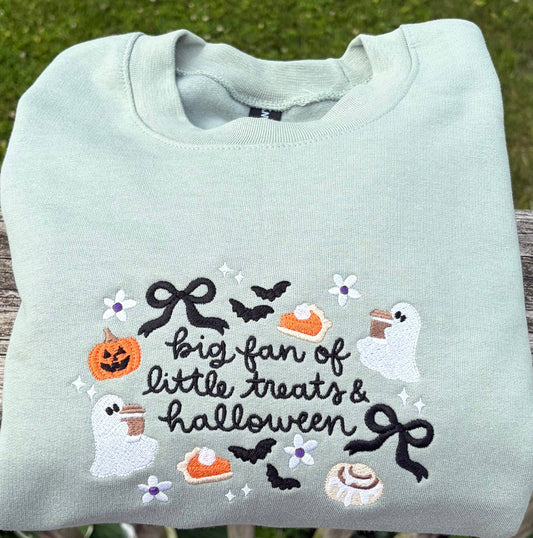 Little Treats & Halloween Embroidered Crewneck